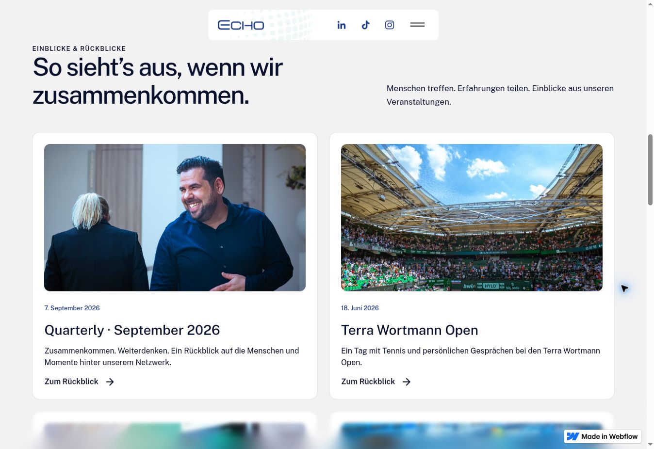 Originale ECHO Website: 01 / Entdecken.