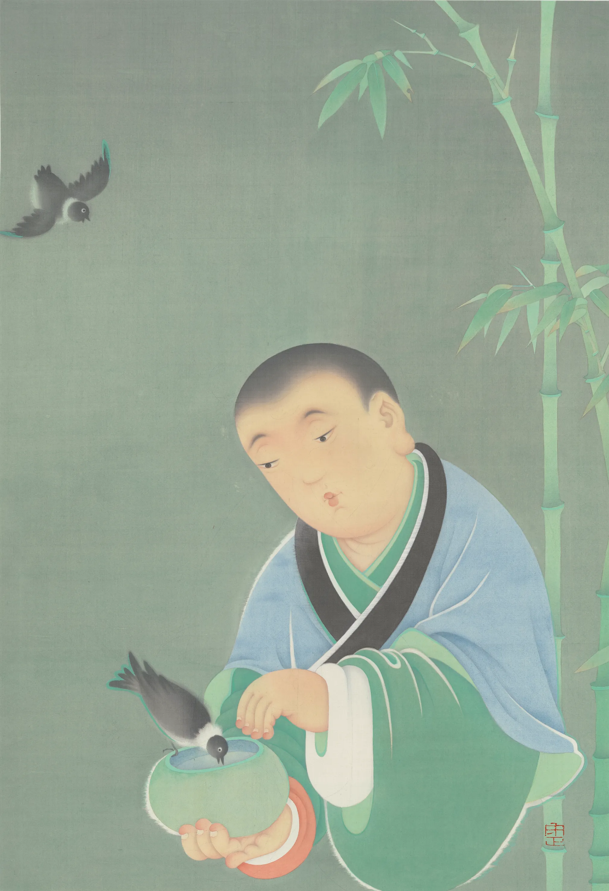 飼雀 Feeding the Sparrows