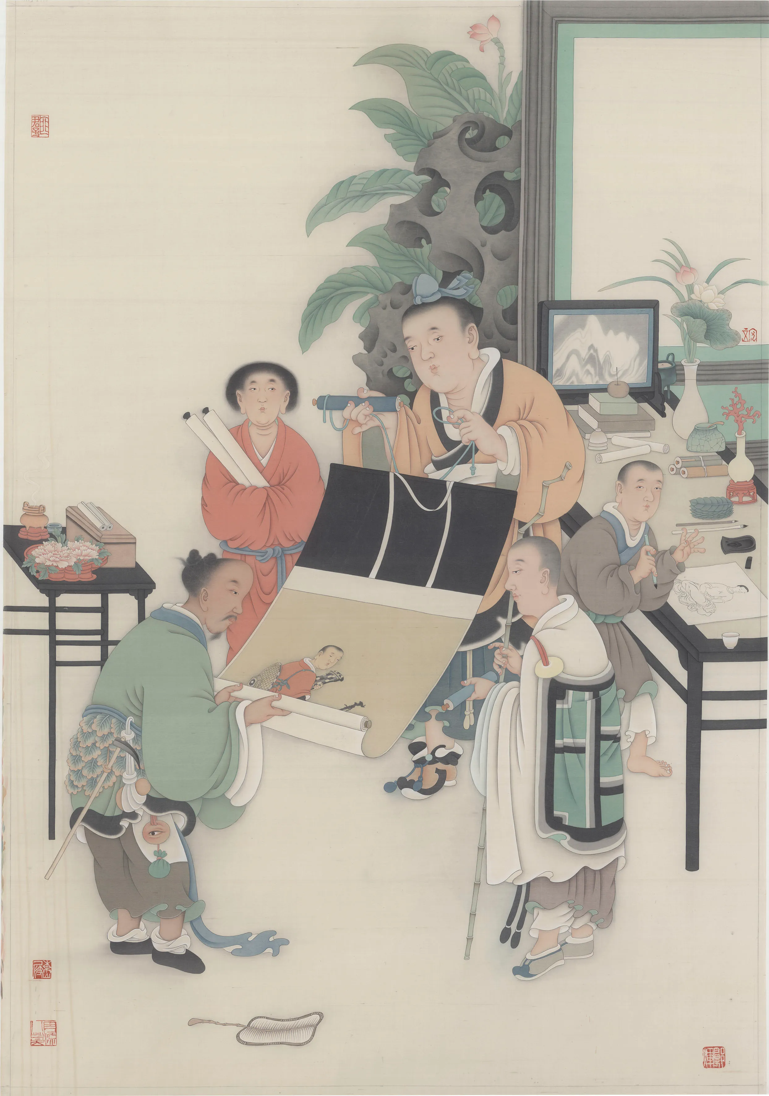 觀畫圖 Contemplating a Painting