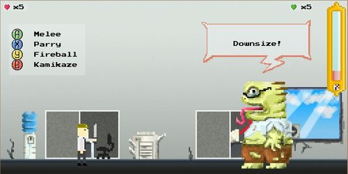 Screenshot of a Battle amongst the Cubicles