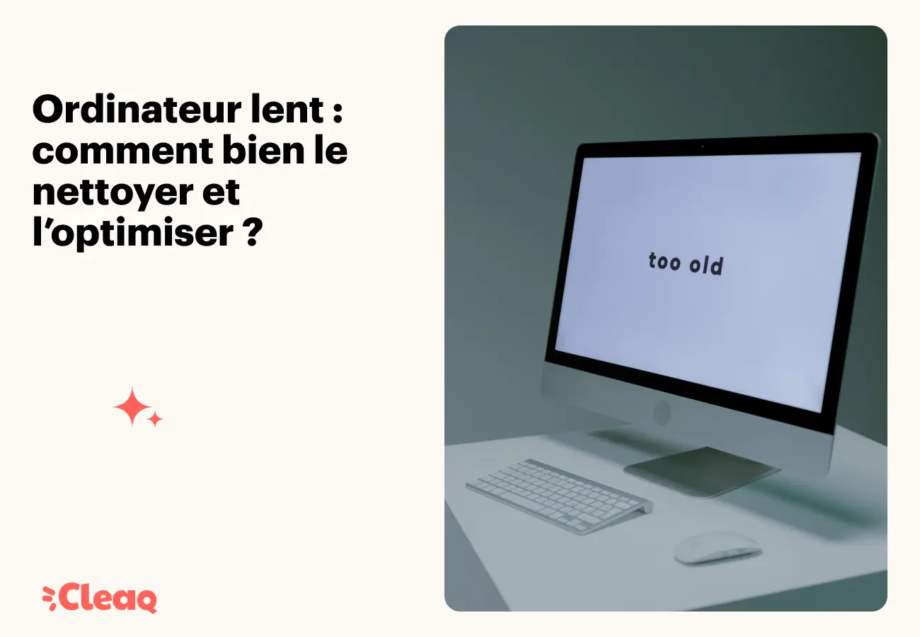 Ordinateur de bureau lent affichant le message « too old » à l'écran