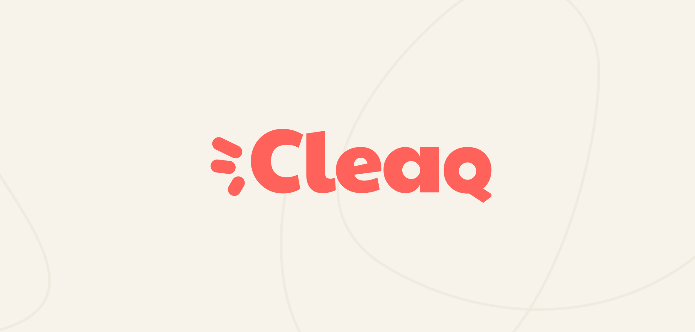 Logo Cleaq sur fond beige