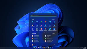 Ordinateur affichant le menu Démarrer de Windows 11