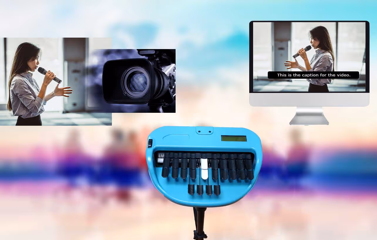 Realtime text with a video image using special equipment concept