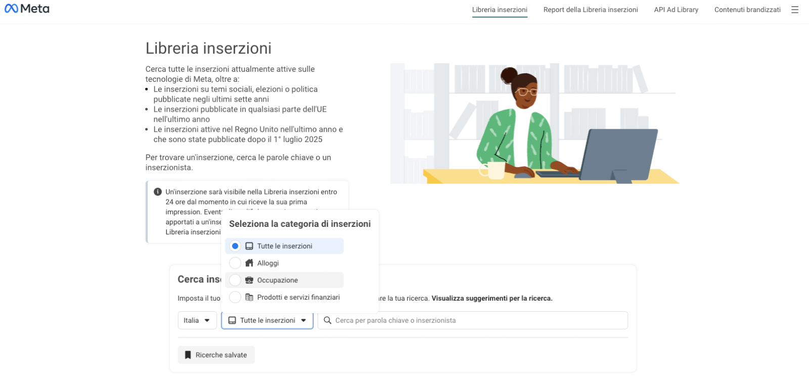 Libreria inserzioni Meta