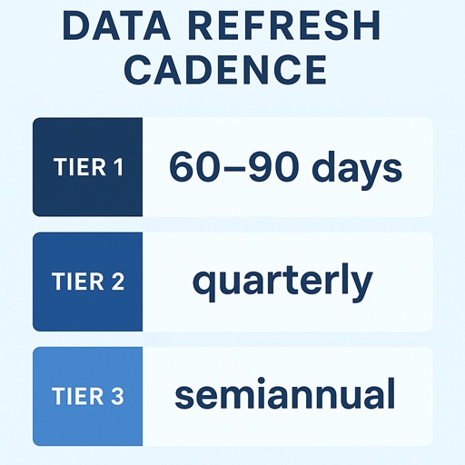 Data refresh cadence
