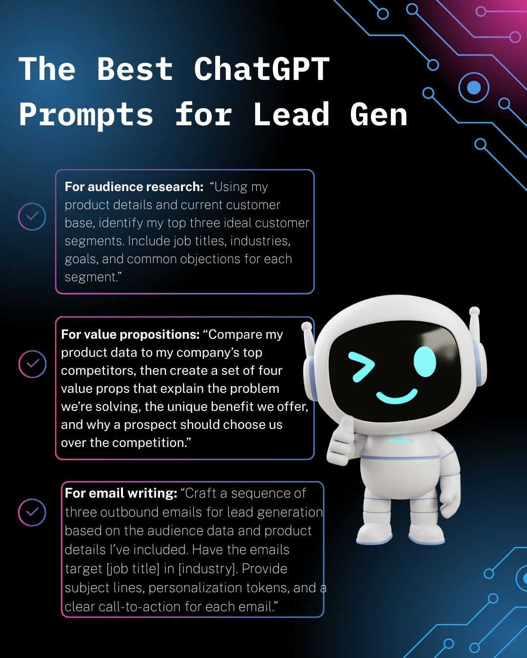 3 best ChatGPT prompts for lead generation