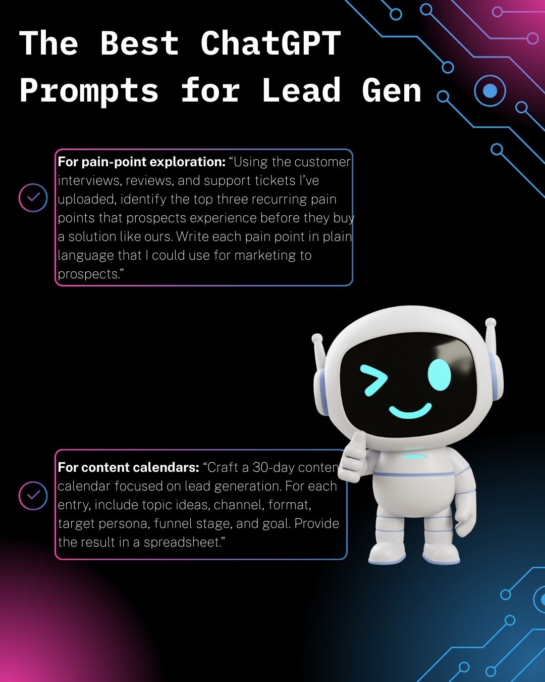 2 ChatGPT prompts for lead generation