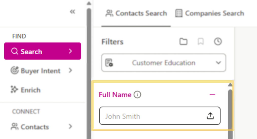 Full Name Search Filter in Contacts Search