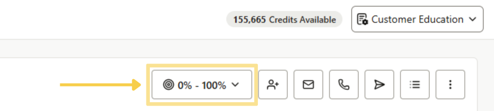 Access the Total AI Confidence filter on My Contacts page 