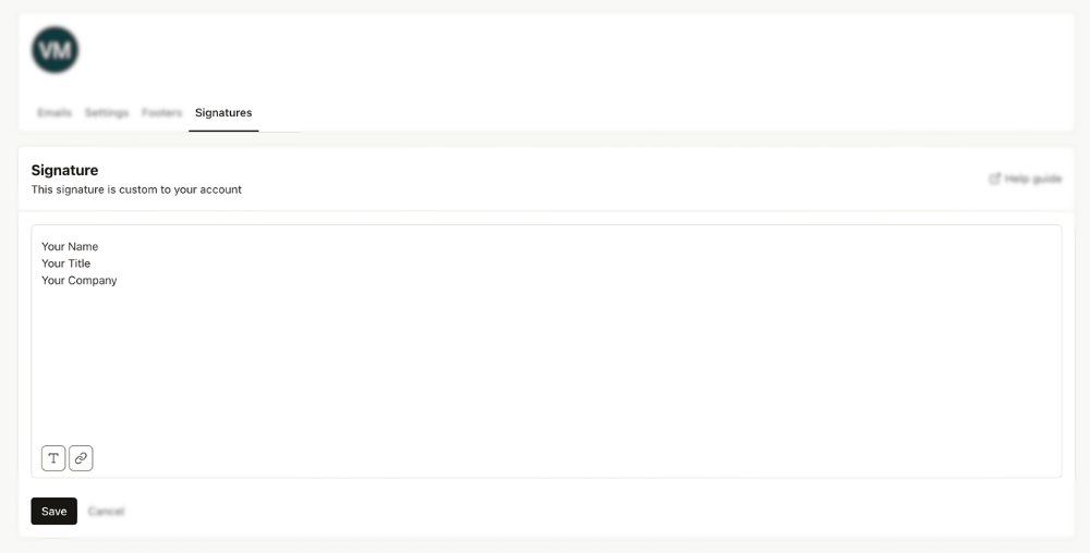 create an email signature to be used at the end of your emails