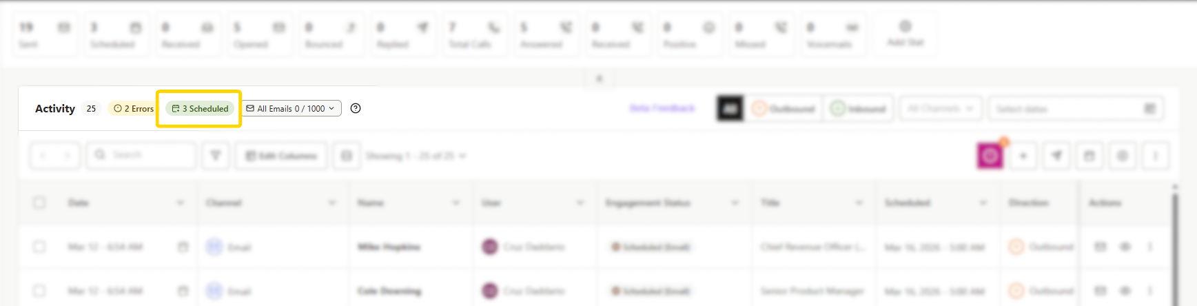 View Scheduled Email Green Icon