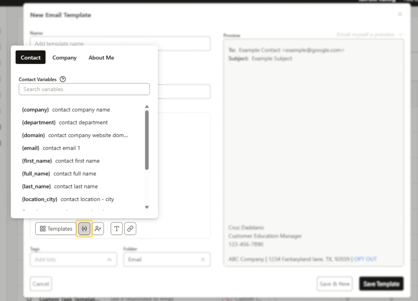 Access Dynamic Variables through variable icon.