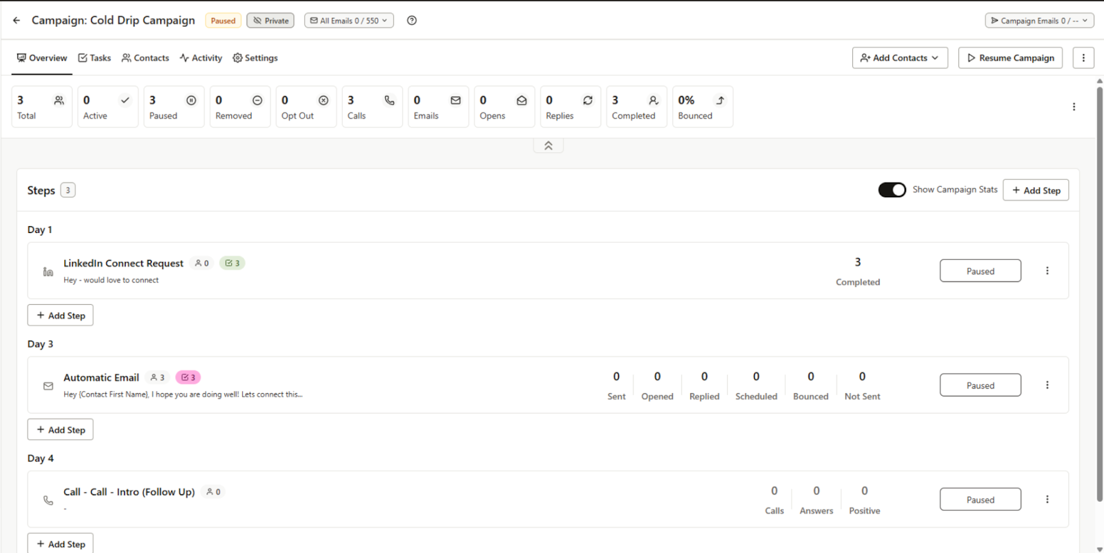 building and managing outreach campaigns. 