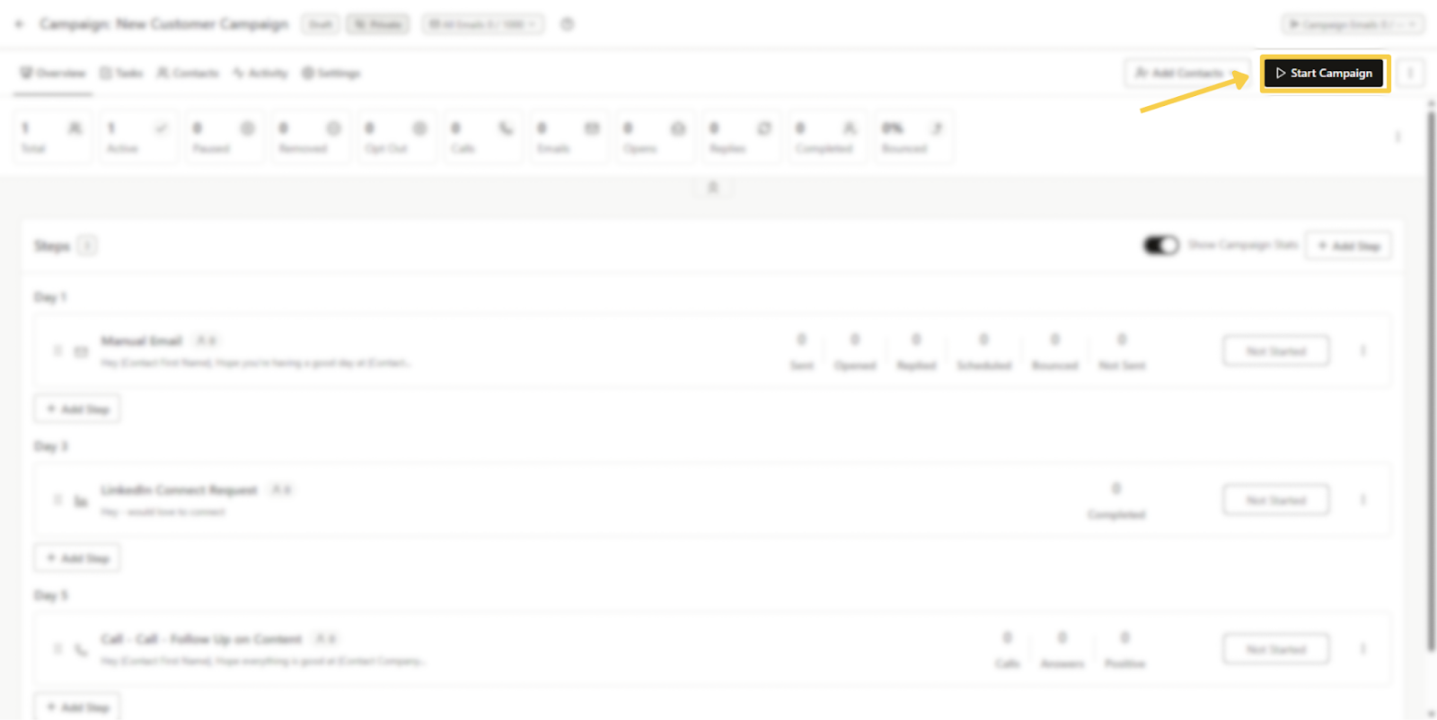 Start Campaign button