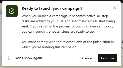 When ready, launch your campaign. 