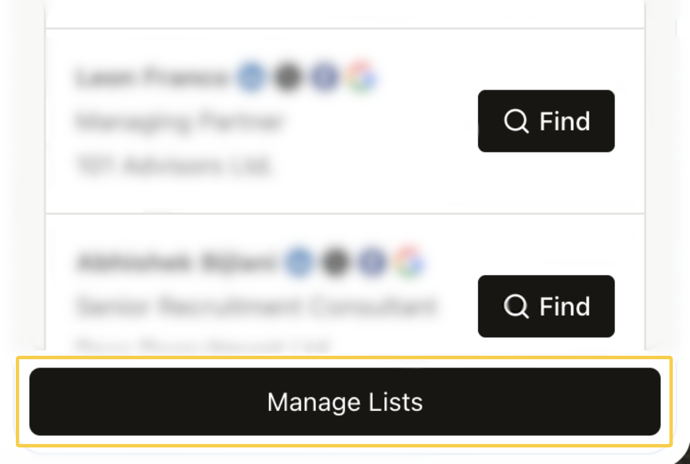 Manage Lists in Seamless Chrome Extension