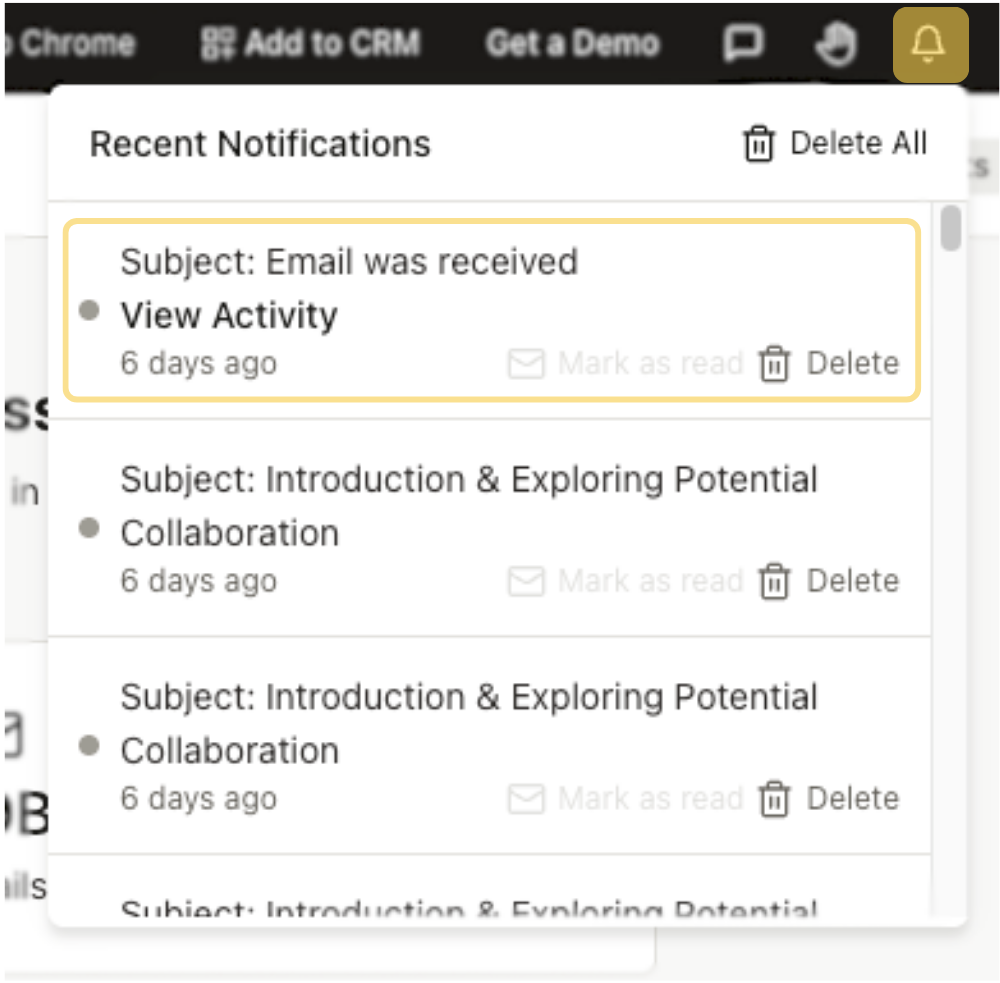 Recent Notifications