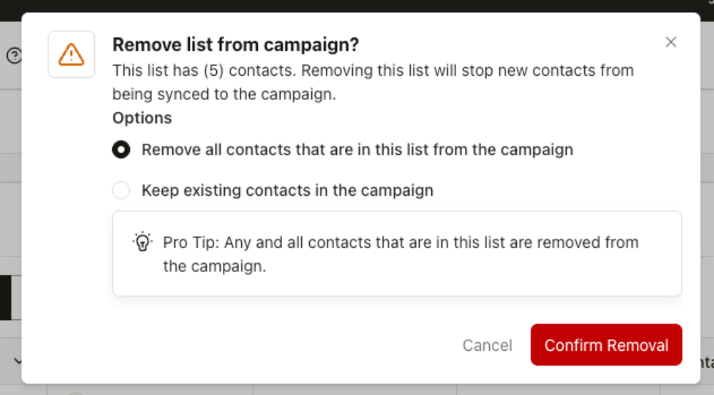 Removing a Synced List