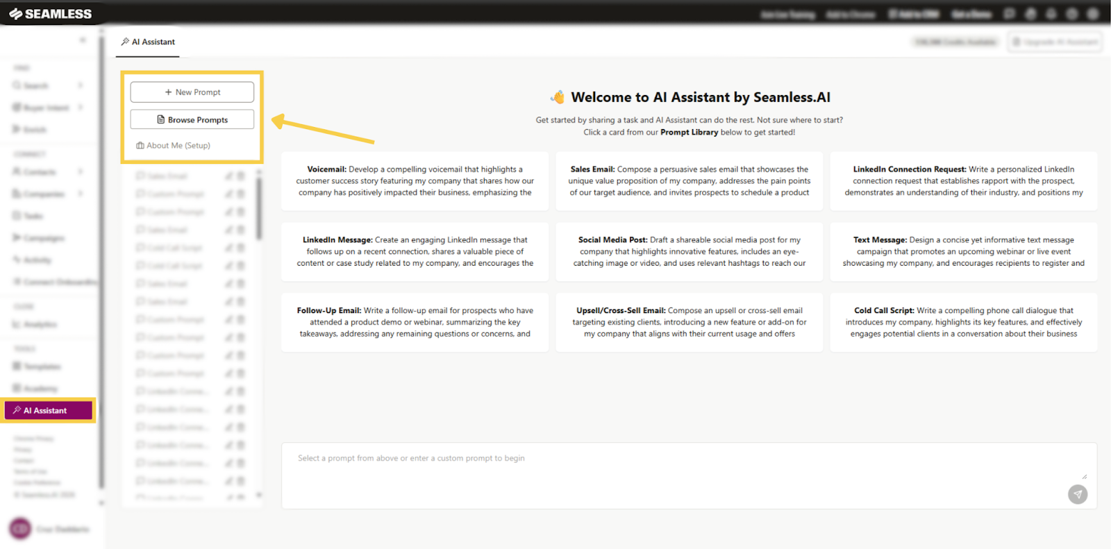 AI Assistant Prompt and Prompt Library
