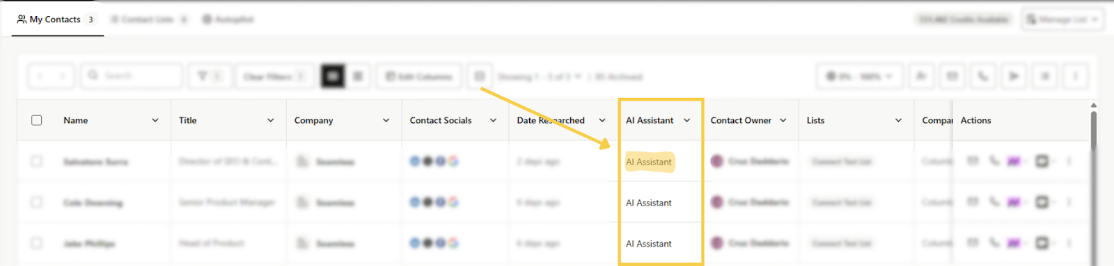 AI Assistant in the Table Layout