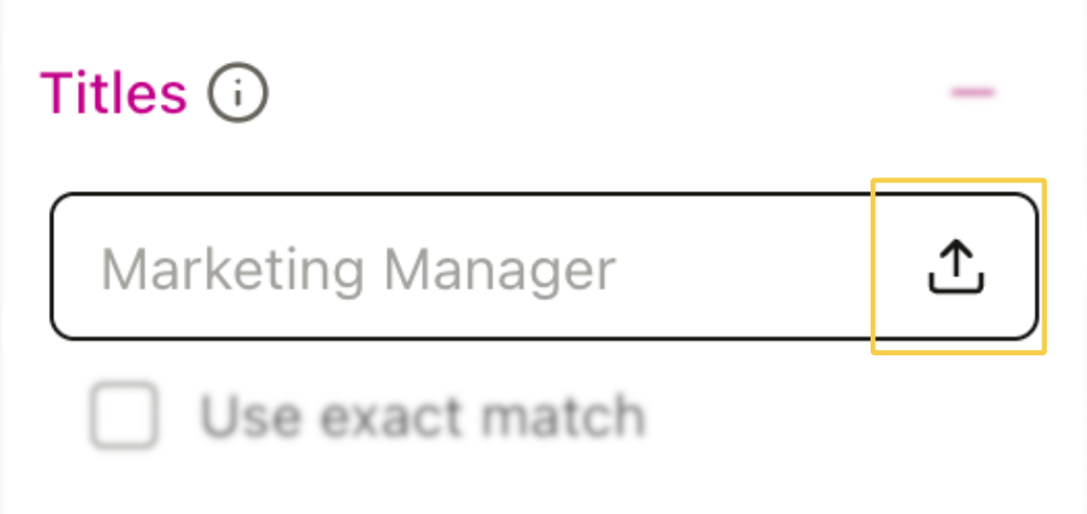 Titles Filter Bulk Upload