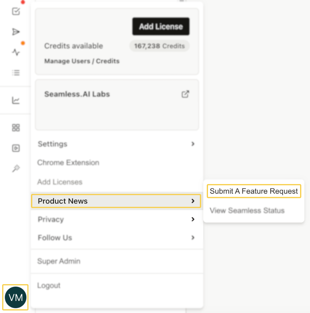 Product News to Submit a Feature Request