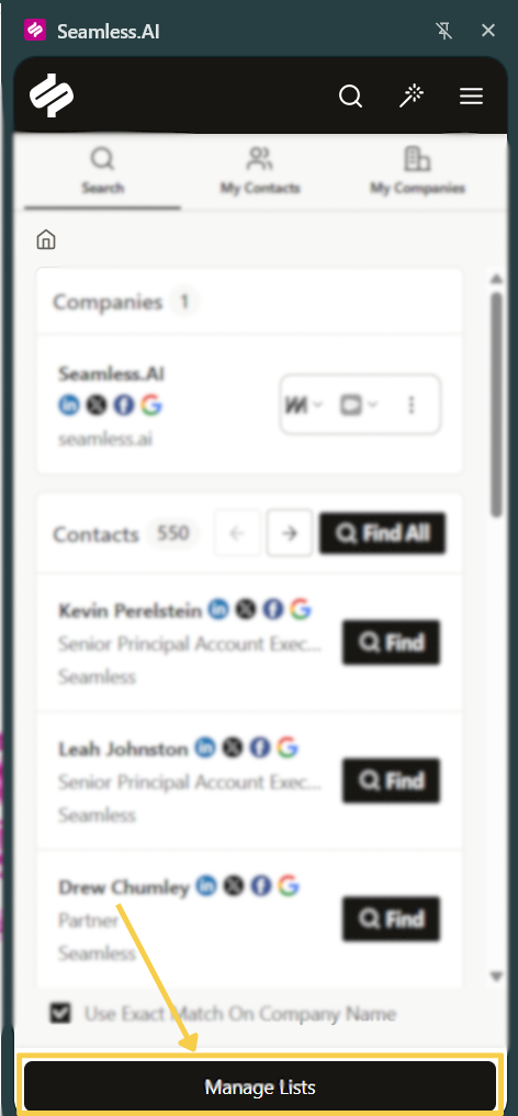 Manage Lists in Chrome Extension