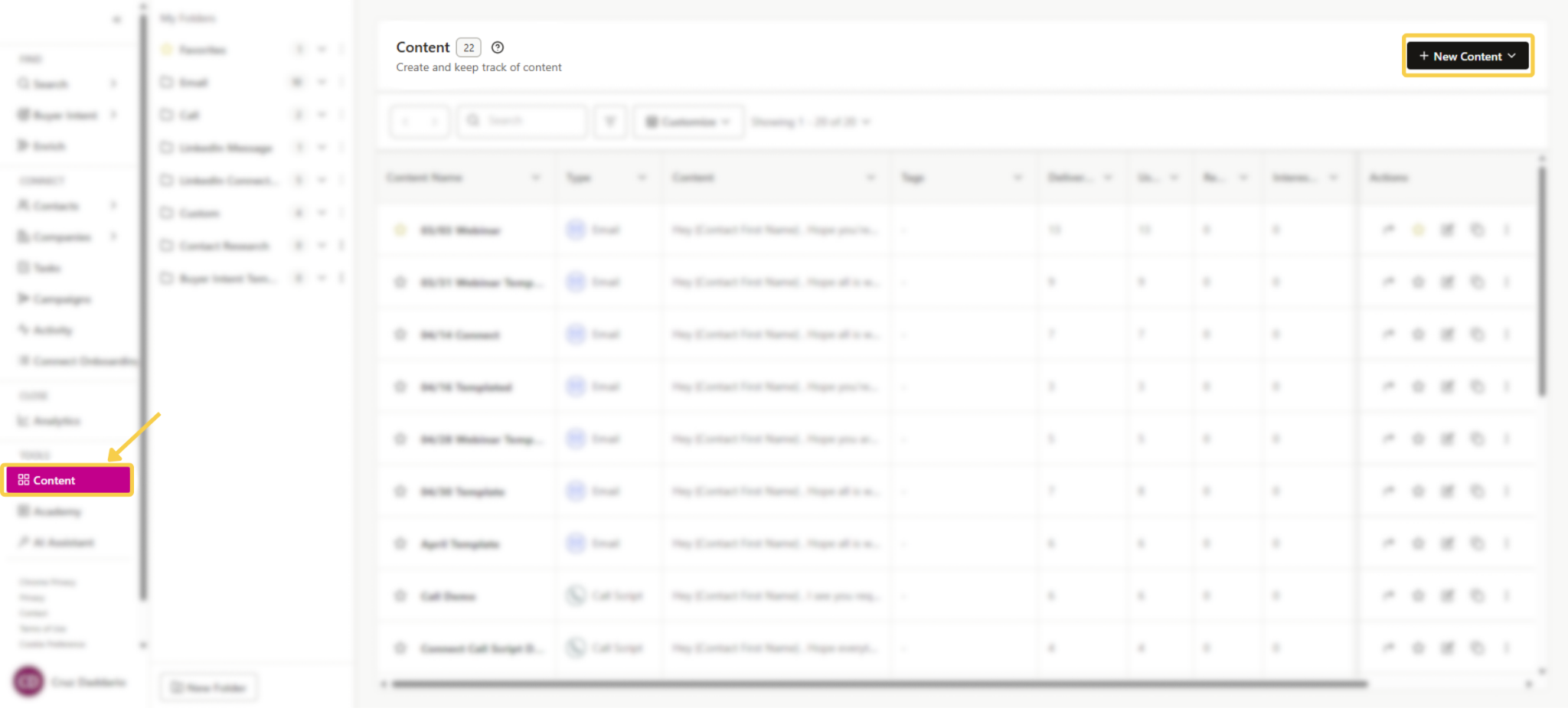 Content page icon