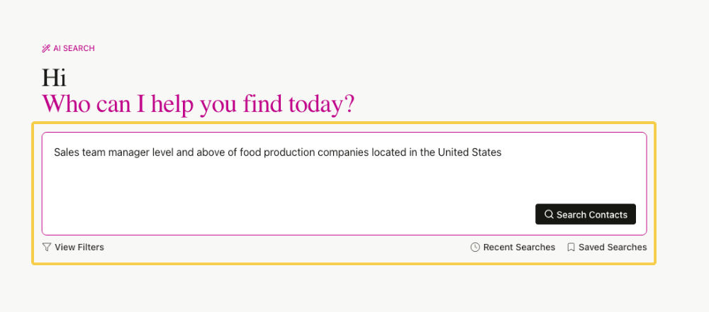 AI Search Field example