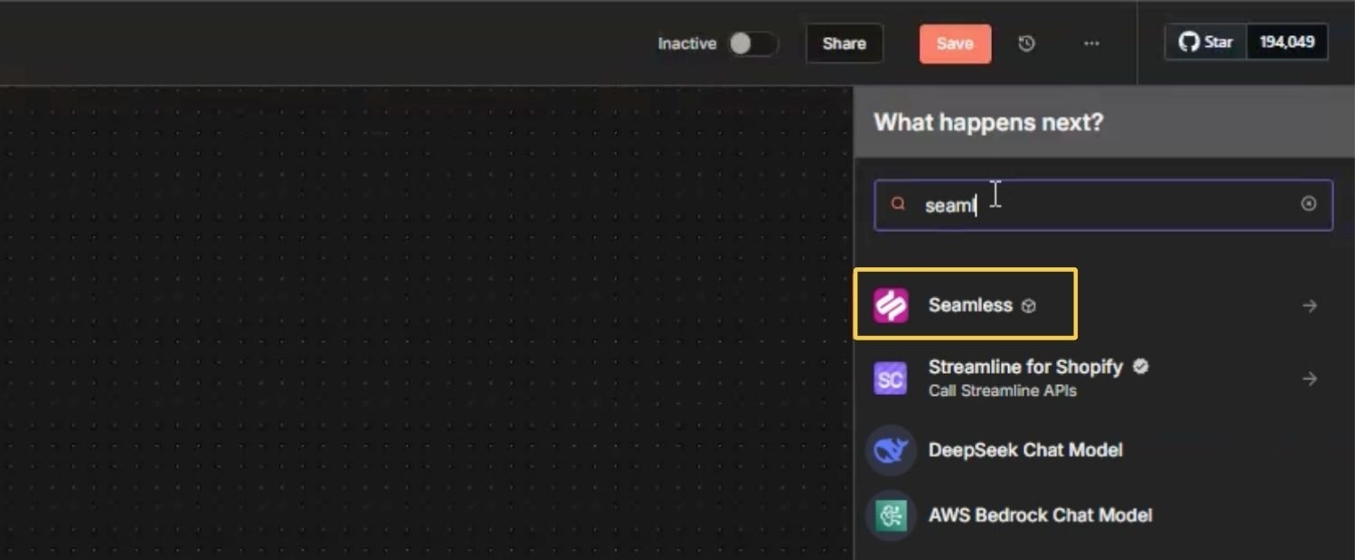 Adding Seamless as an integration in n8n