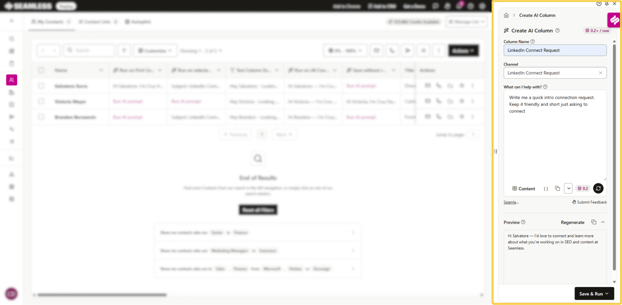 Create a New AI Column