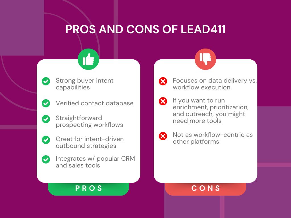 8 Lead411 pros and cons