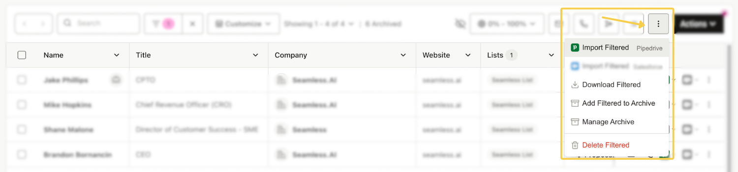 Import contacts in bulk