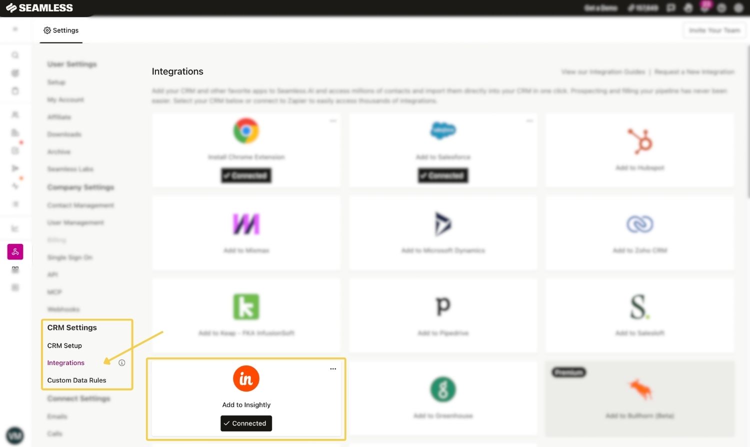 Insightly CRM Connected