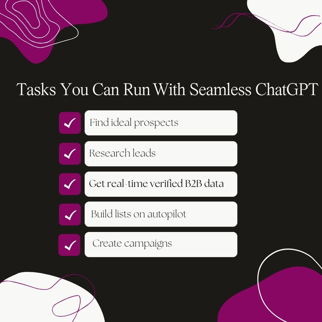 5 tasks to run with Seamless.AI ChatGPT