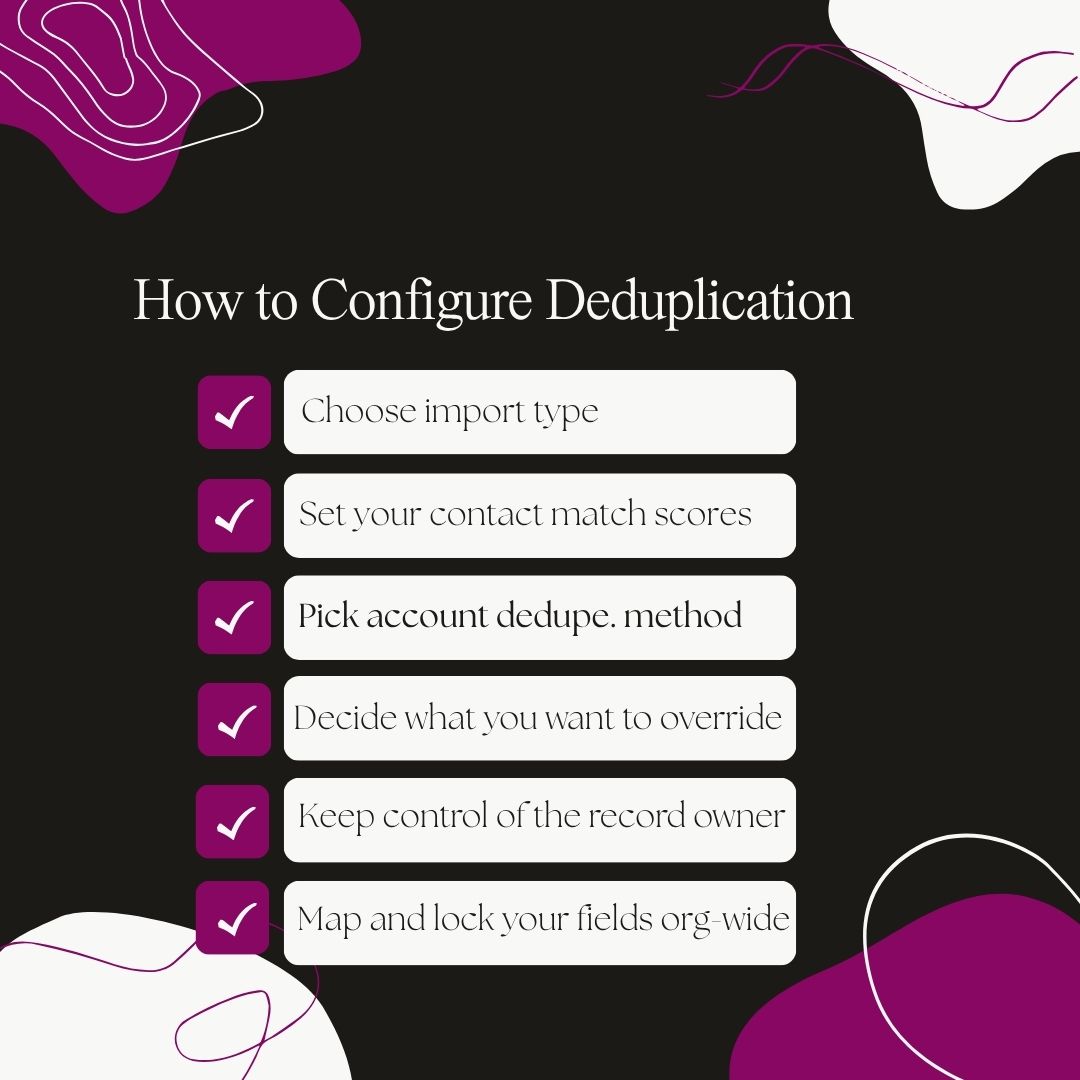 6 steps to configure salesforce deduplication