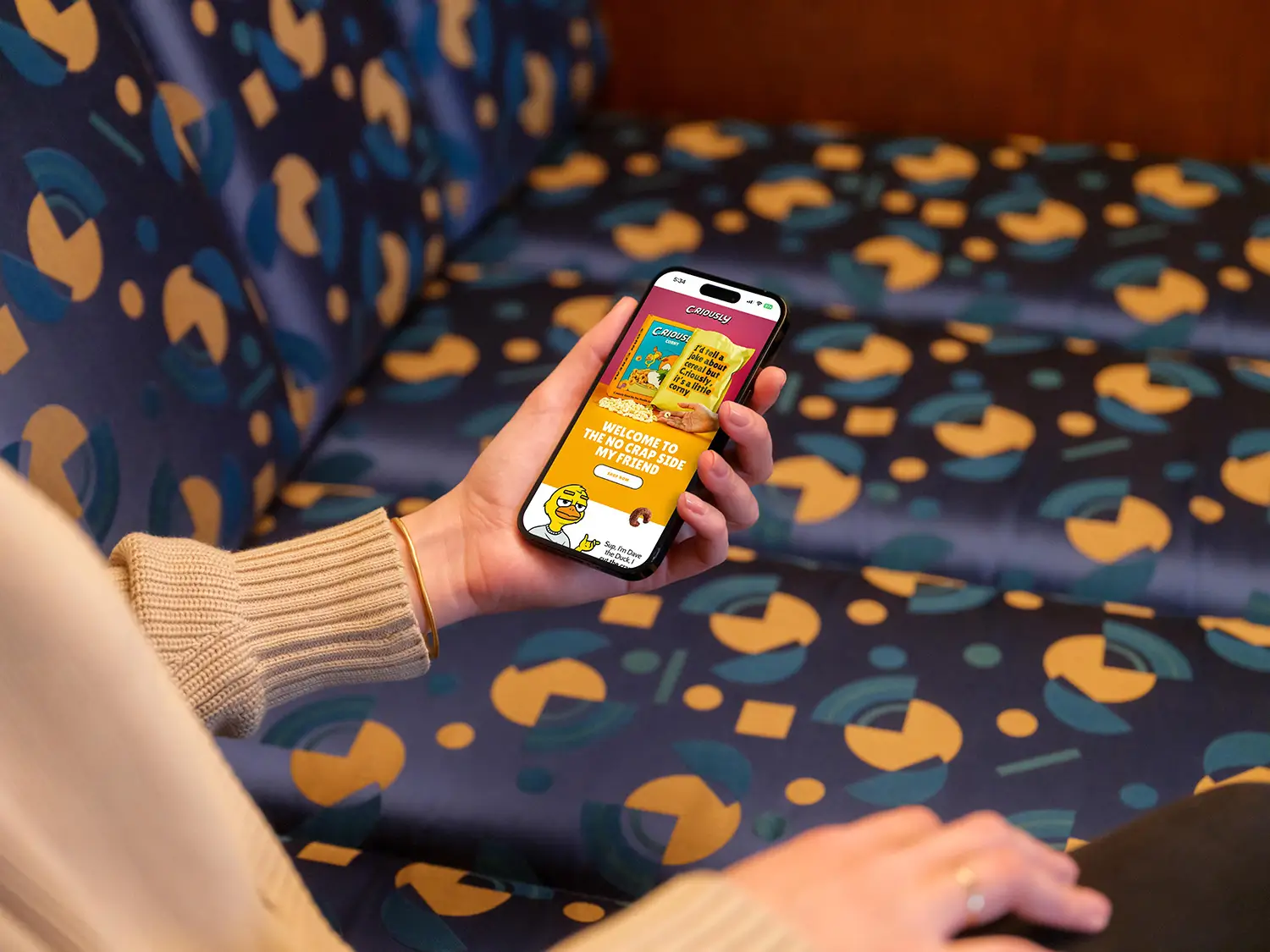 Female holding an iPhone