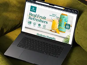 Amazon Premium A+ Content design example on laptop screen