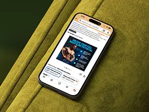Amazon product listing image design example on mobile phone