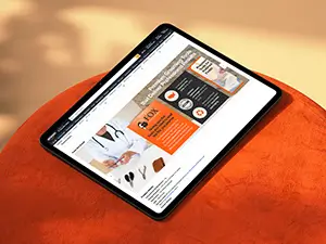 Amazon Brand Story design example displayed on iPad