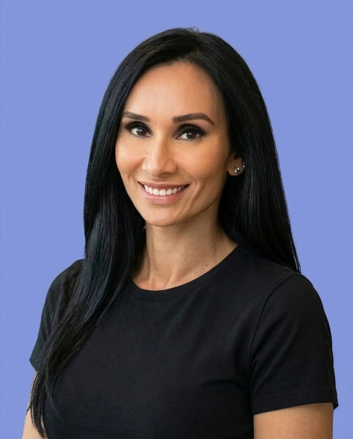 iPhone on a blue table