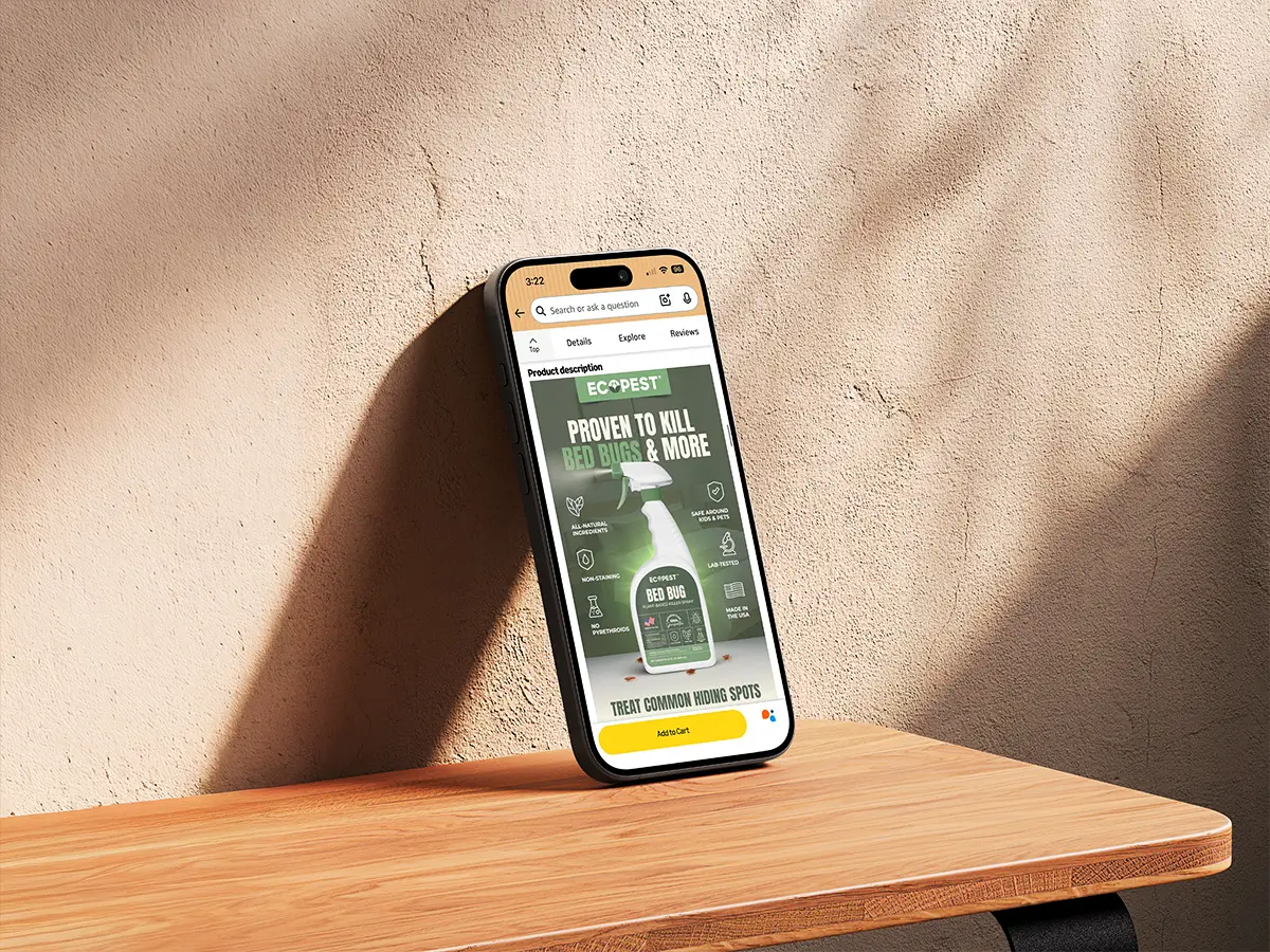 Amazon Premium A+ Content design example on an iPhone
