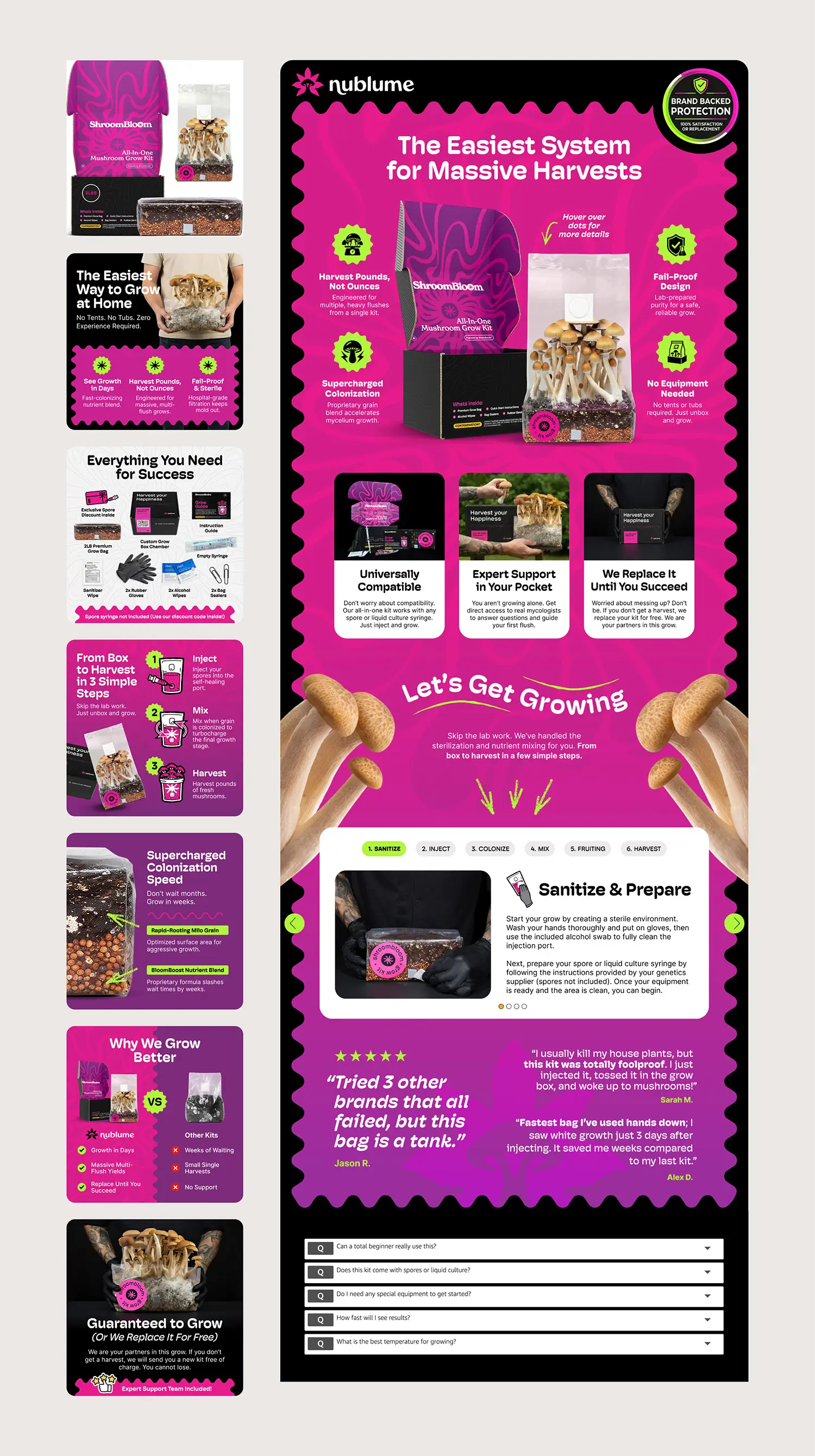 Mushroom Grow Kit Amazon Detail Page Design