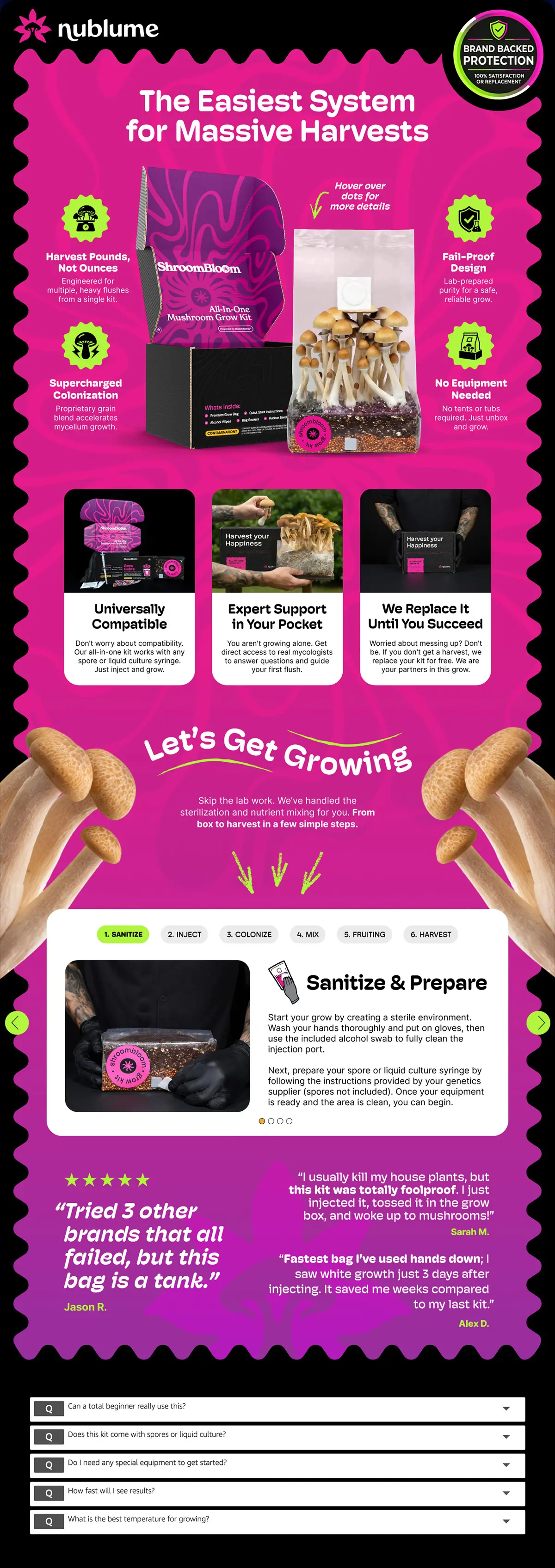 Mushroom Grow Kit Amazon Premium A+ Design Example