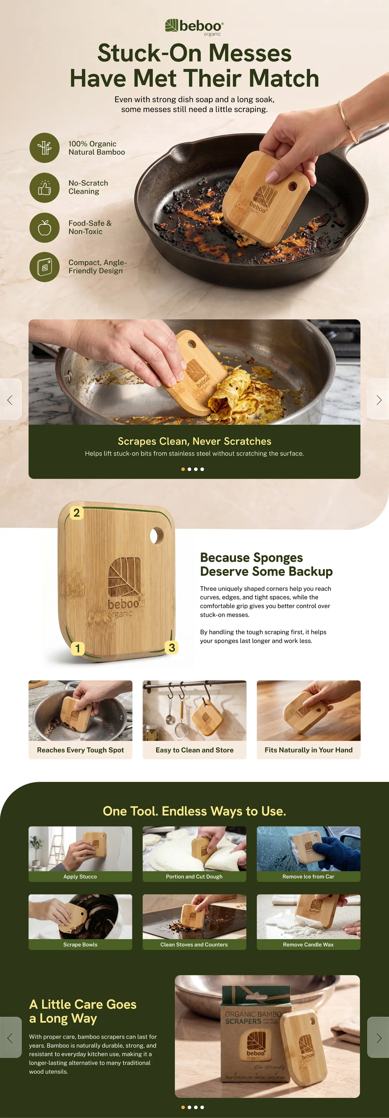 Bamboo Scraper Premium Amazon Detail Page Design
