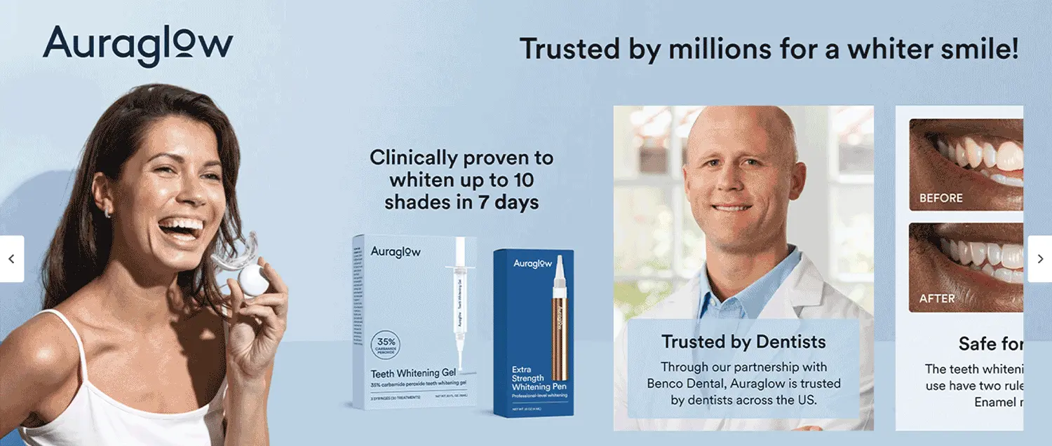 Teeth Whitening Amazon A+ Brand Story
