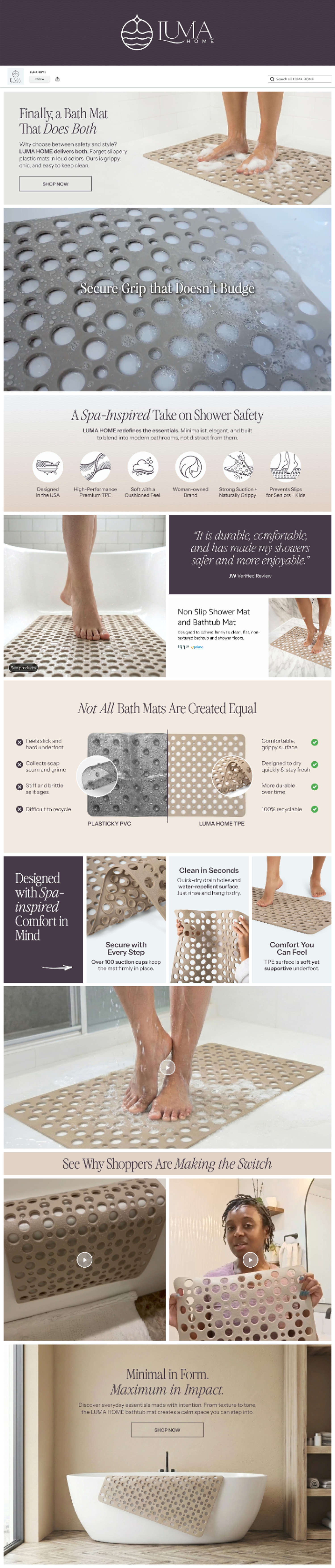 Bath Mat Amazon Brand Store