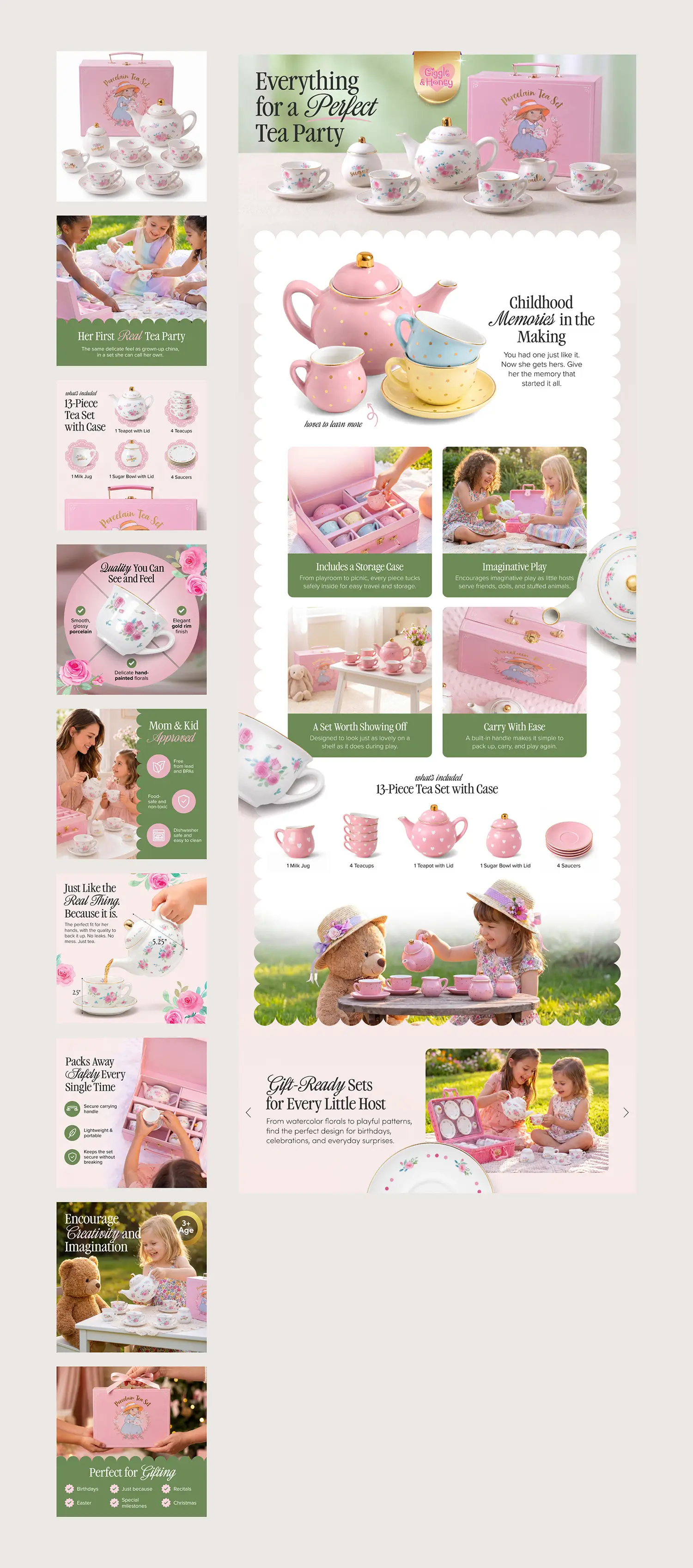 Teacup Set Amazon Detail Page Design