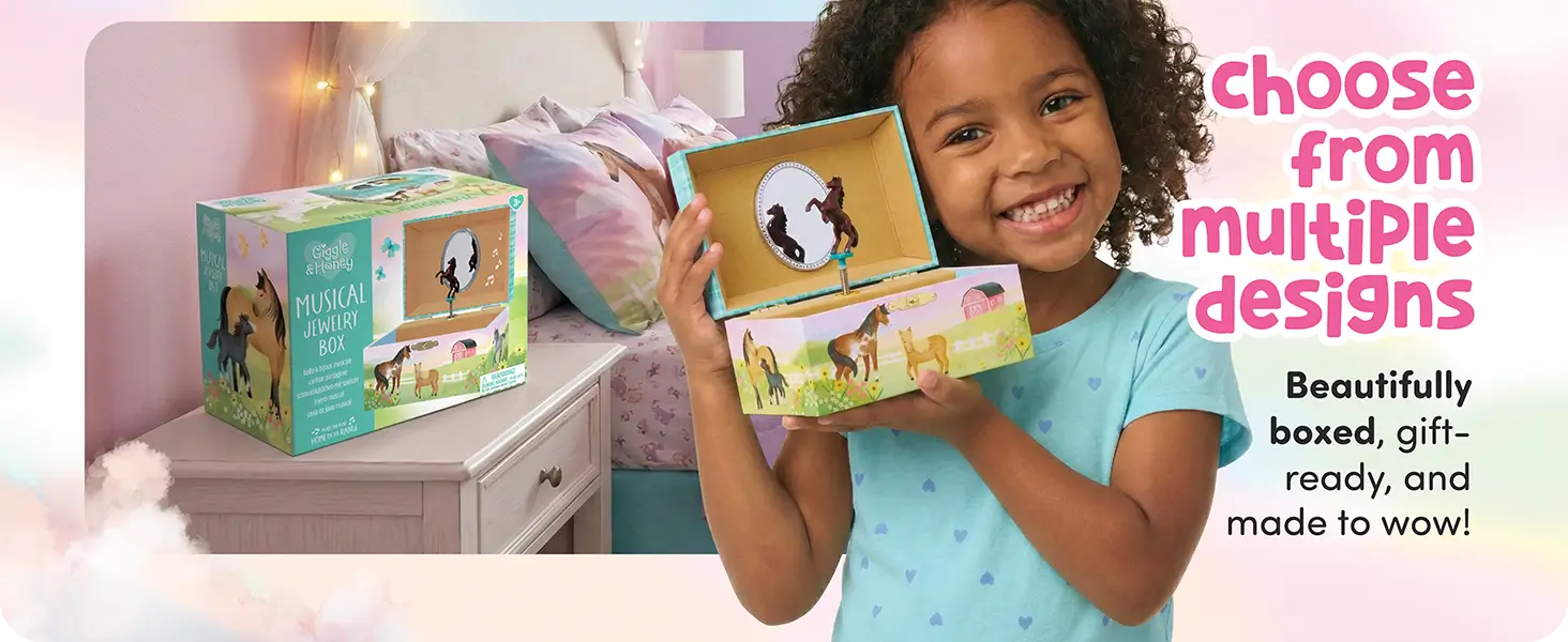 Girl with horse jewelry box